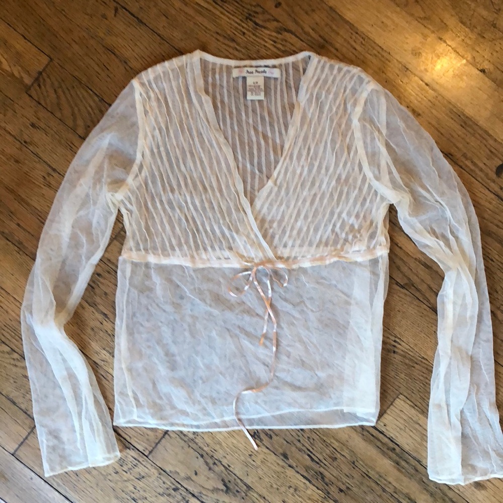 FREE PEOPLE mesh layering top